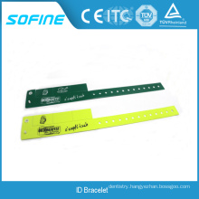 High quality custom promotion removable tabs vinyl wristbands with logo print